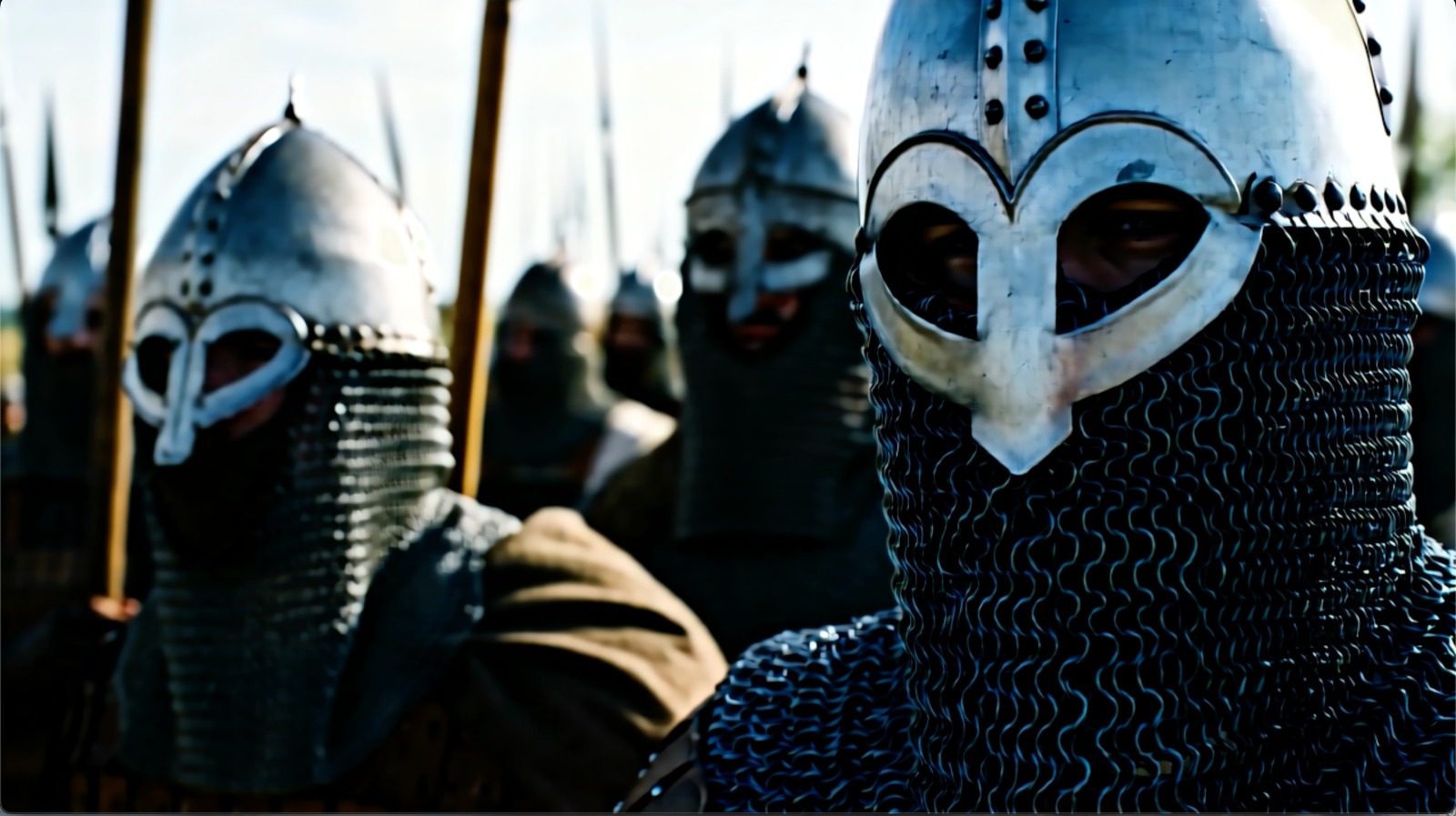 Cinematic torch-lit battlefield style teaser